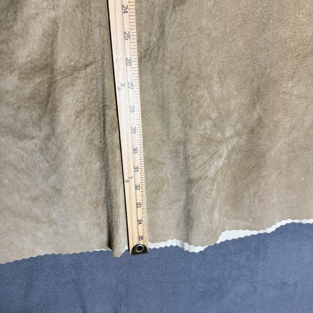 M L Leddy's Tan Suede Leather Maxi Skirt Western Handmade Texas A-Line Medium - Picture 8 of 8